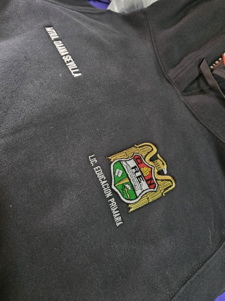 Sudadera institucional con bordado